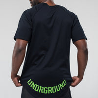 Curved Tee Green Logo x Black