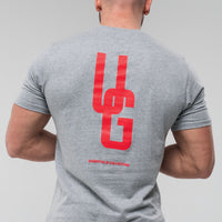 Grey UG Tee x Red Logo