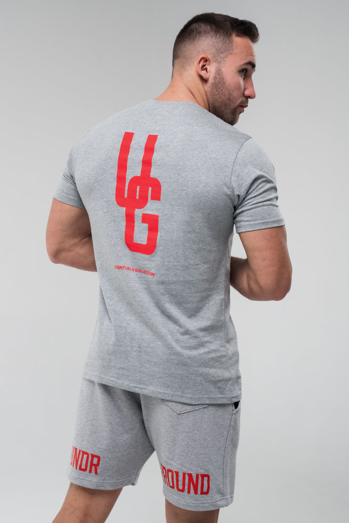 Grey UG Tee x Red Logo