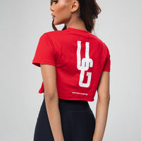 Crop Tee x Red