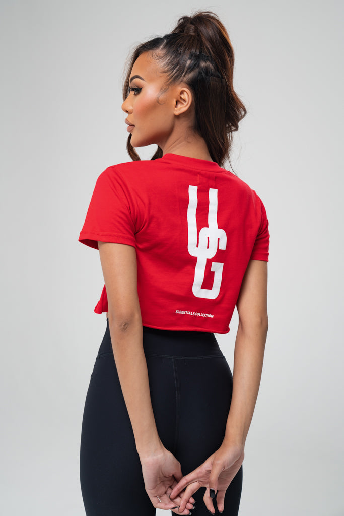 Crop Tee x Red