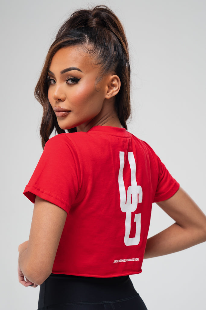 Crop Tee x Red