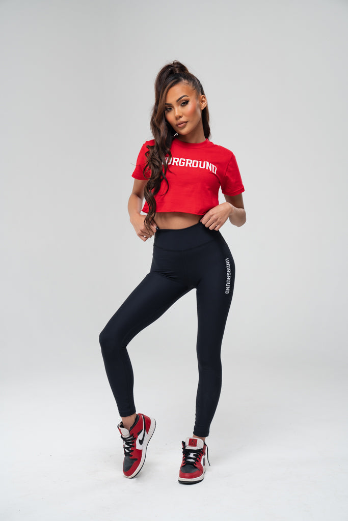 Crop Tee x Red