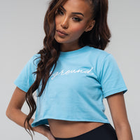 Crop Tee x Baby Blue