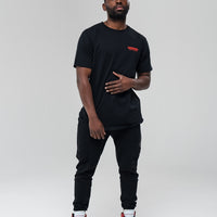 Straight Tee Red Logo x Black