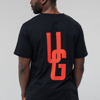 Straight Tee Red Logo x Black