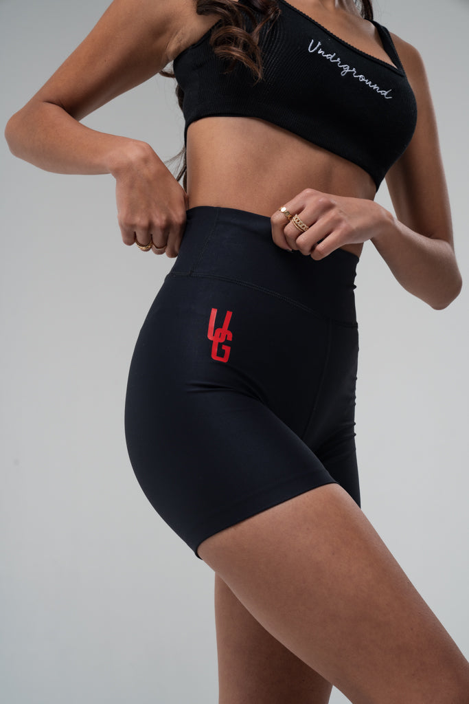 Bike Tights x Black Red Logo