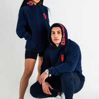 Navy x Red Hoodie