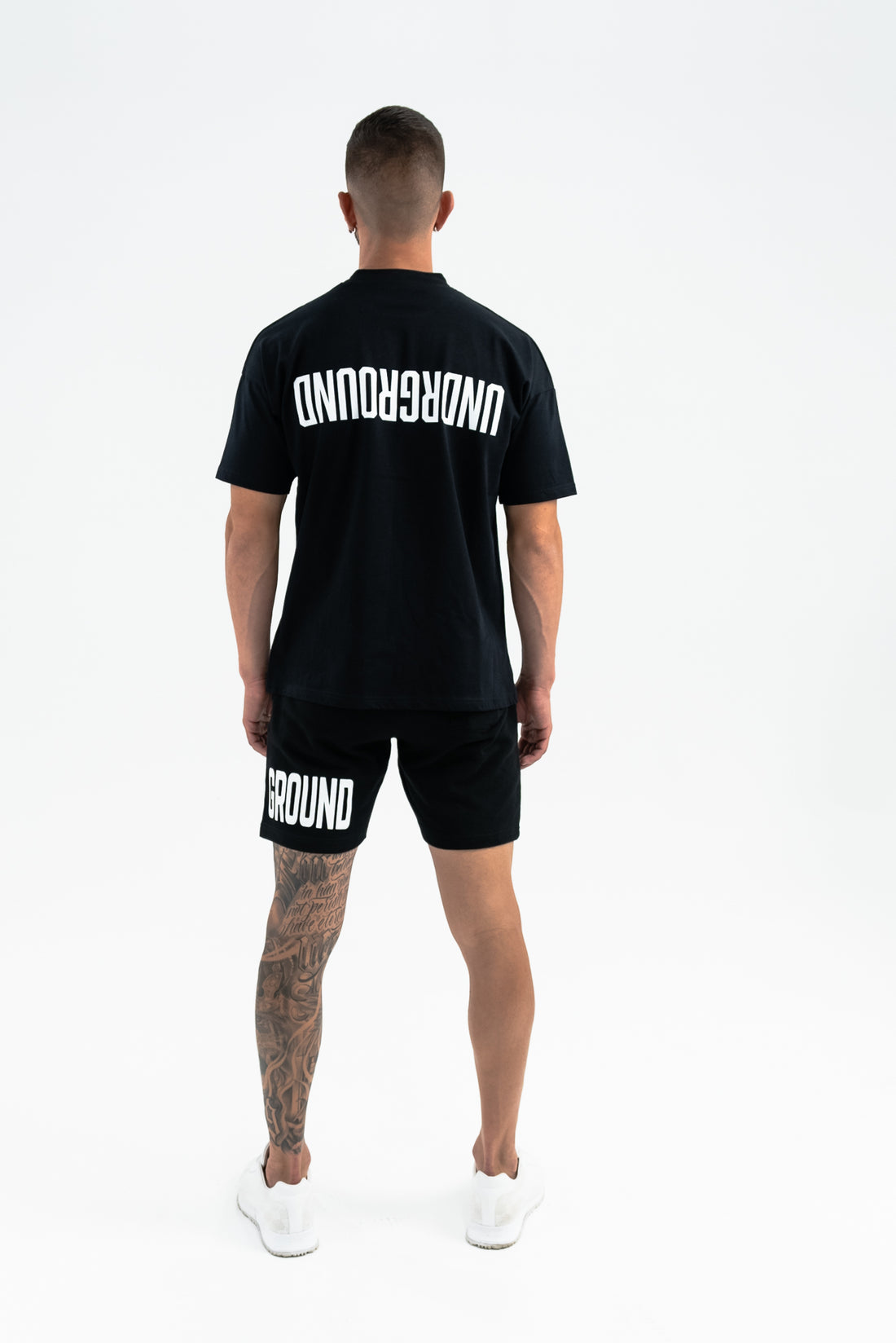 Straight Black Tee x Flipped Print