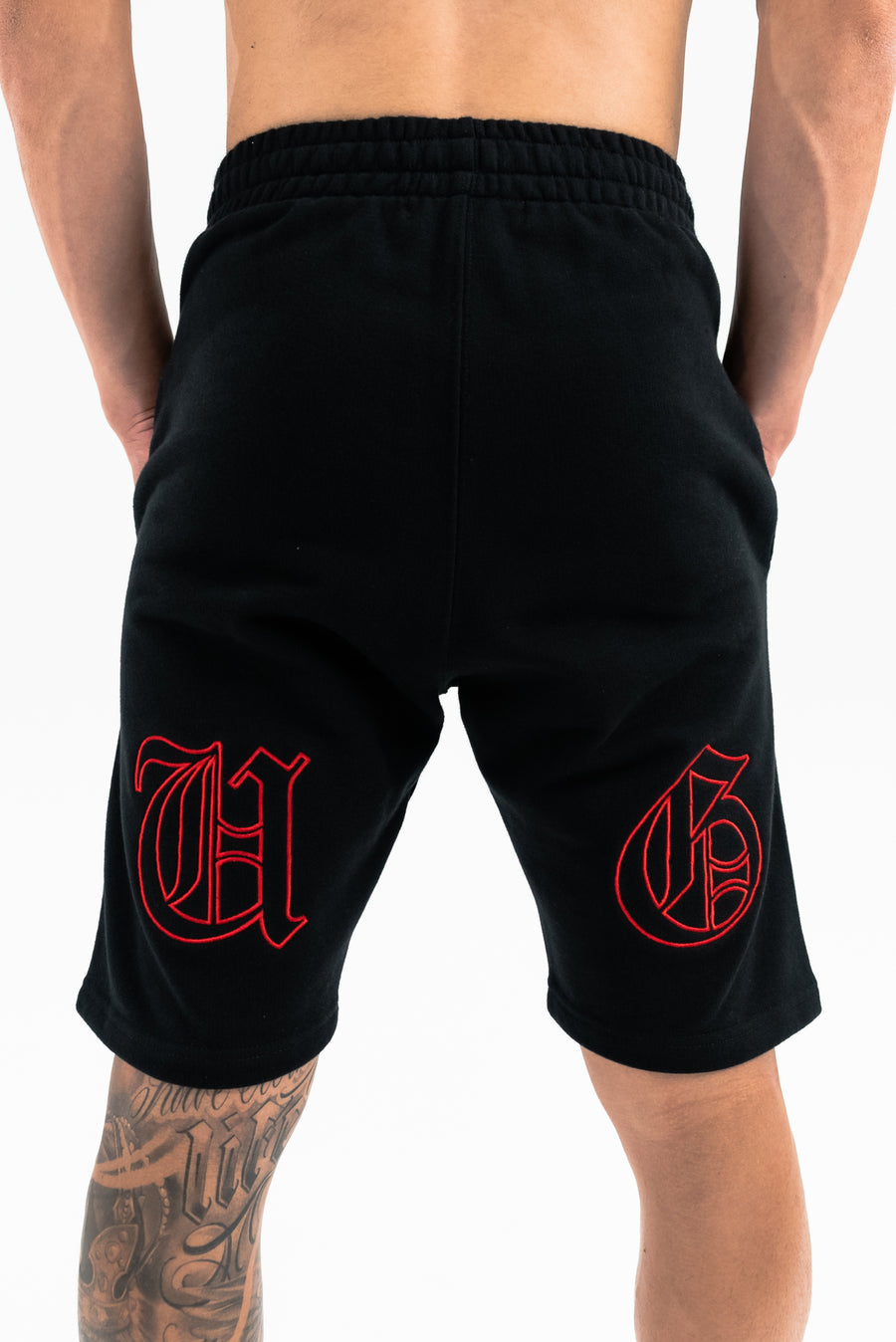 Men's Cotton Shorts x Black/Red