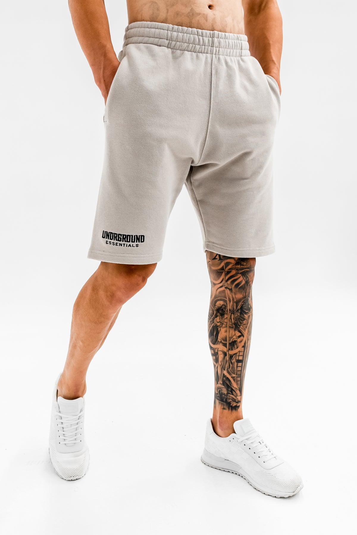 Taupe Heavy-weight Cotton Shorts