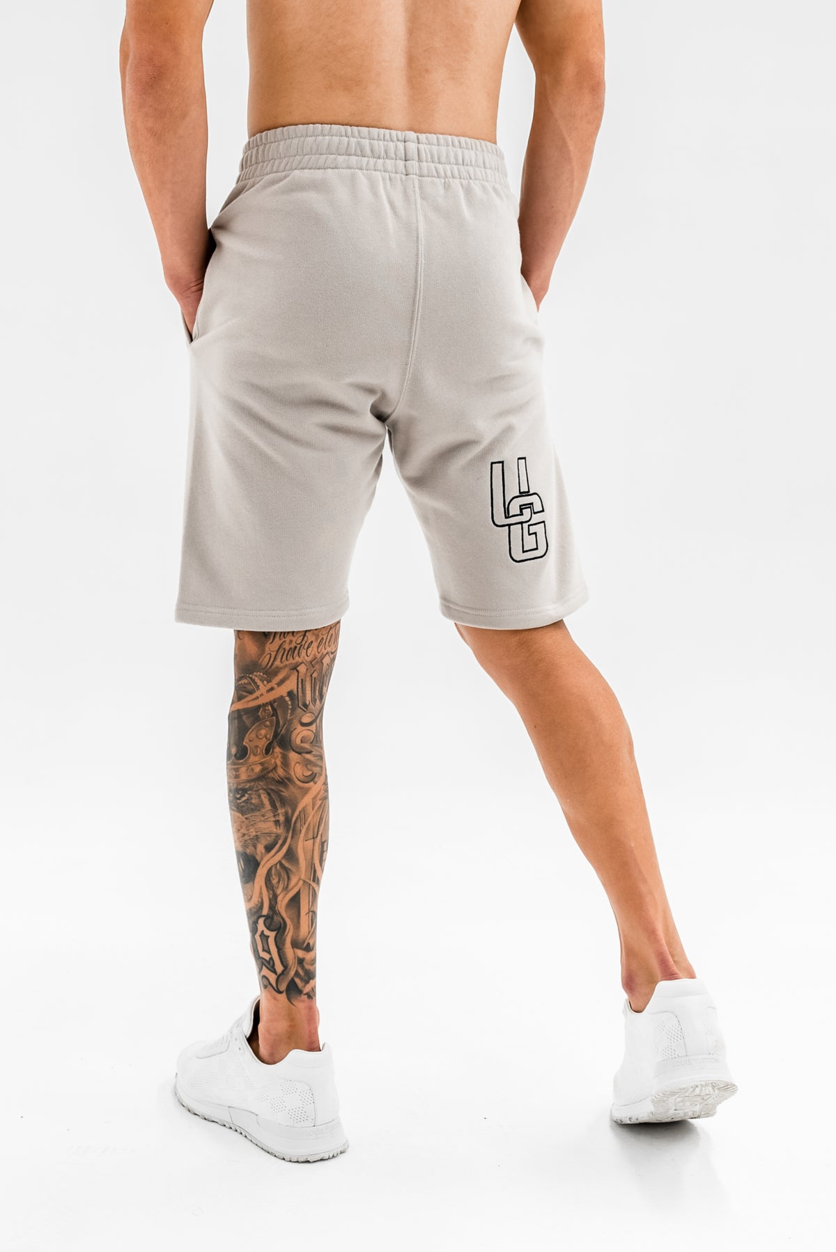 Taupe Heavy-weight Cotton Shorts