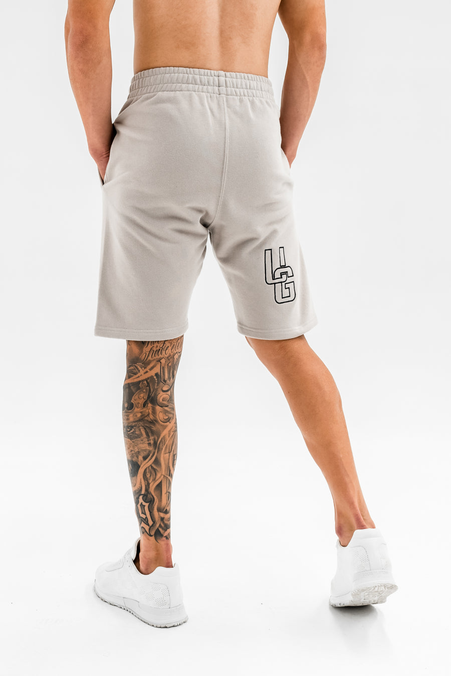 Men's Cotton Shorts x Taupe/Black