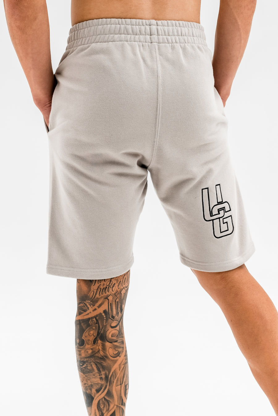 Men's Cotton Shorts x Taupe/Black