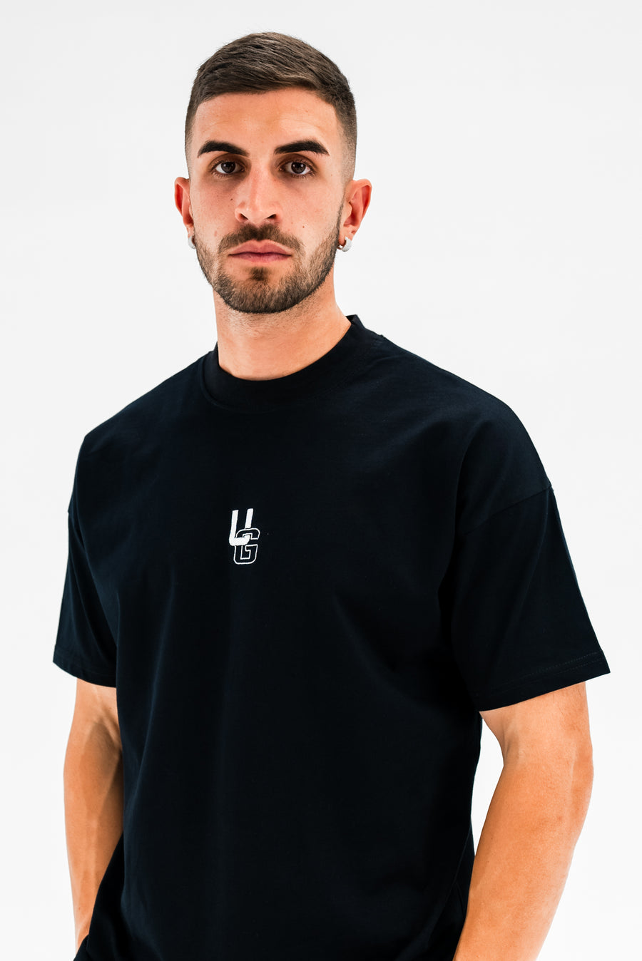 Straight Black Tee x Flipped Print