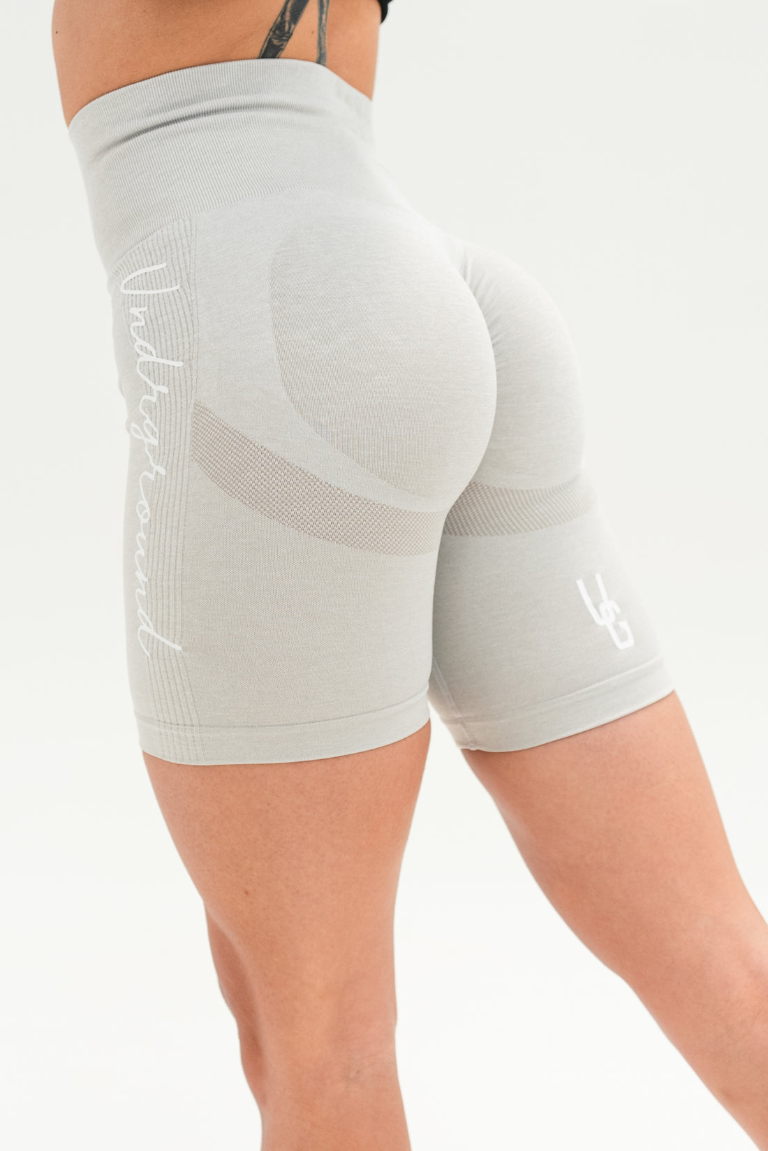 Booty Shaper Bike Shorts x Light Grey